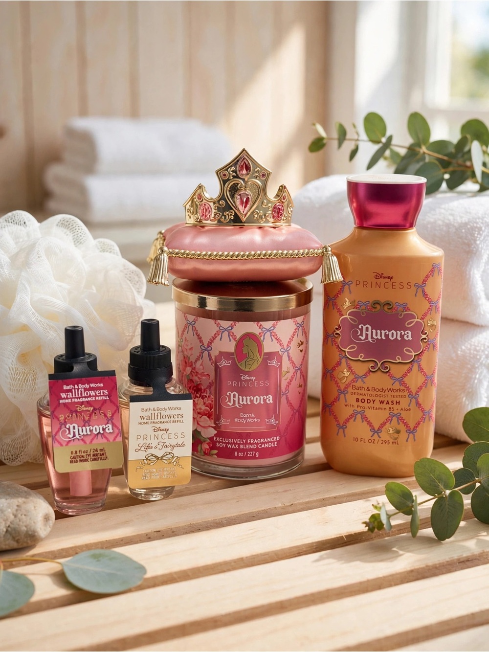 NWT Disney X Bath & Body Works 6Pc Aurora Fragrance Set - Picture 1 of 11